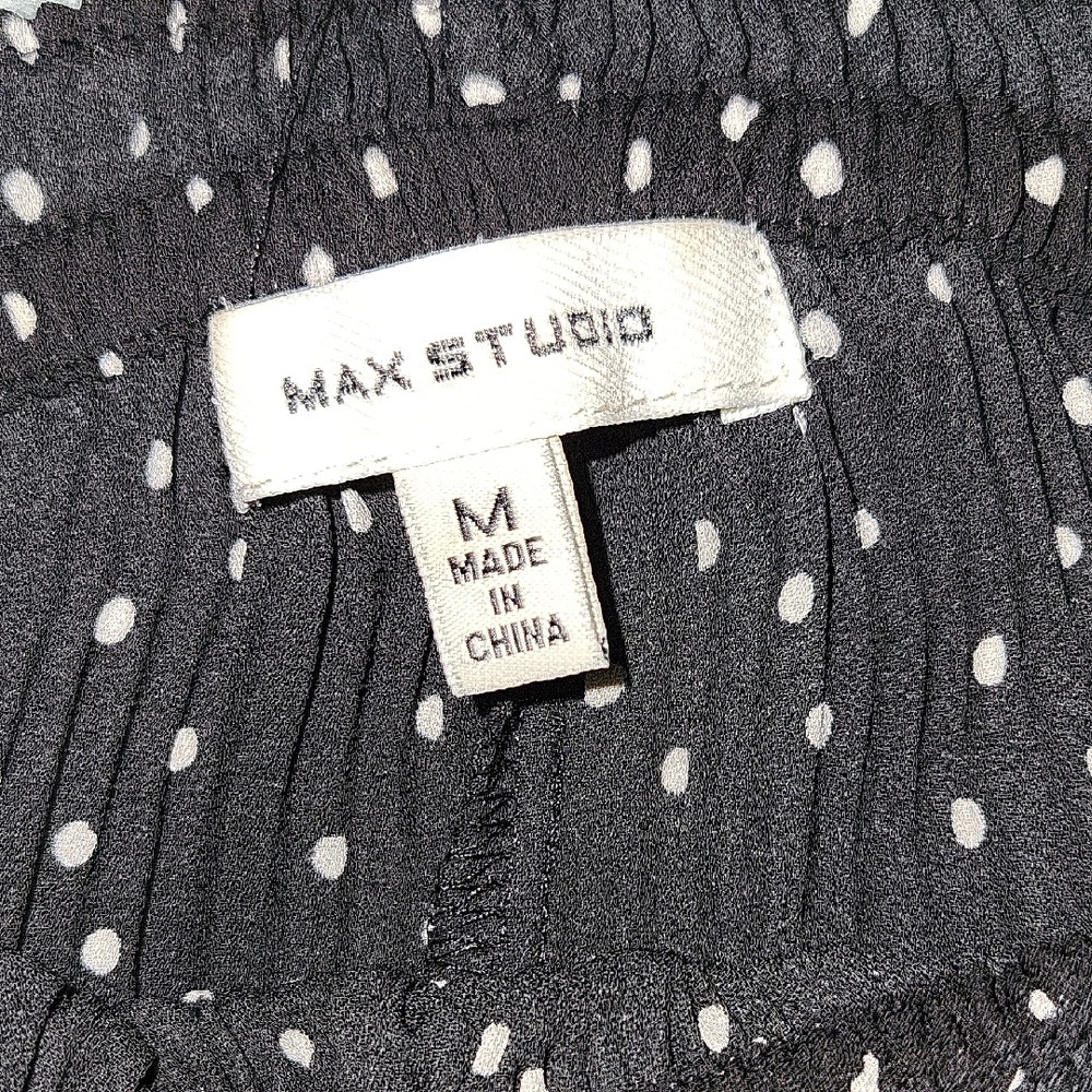 Max Studio Black and White Polka Dot Blouse - Picture 2 of 4